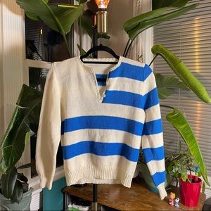 Vintage light cute knit striped sweater ⛵️